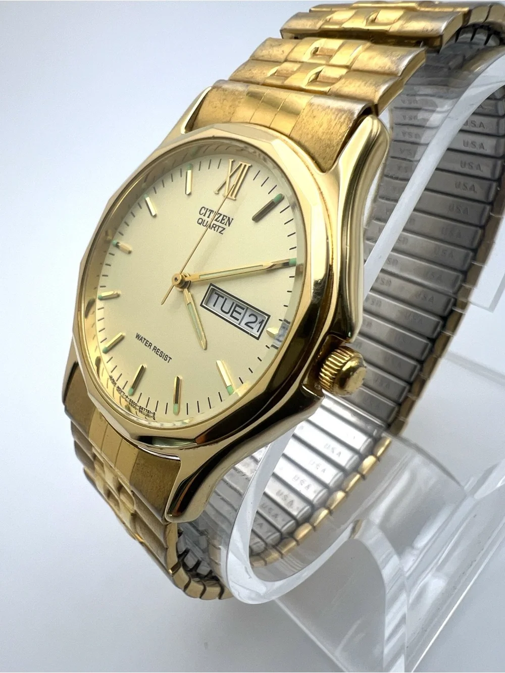 Citizen Gold Tone Watch with Champagne Dial